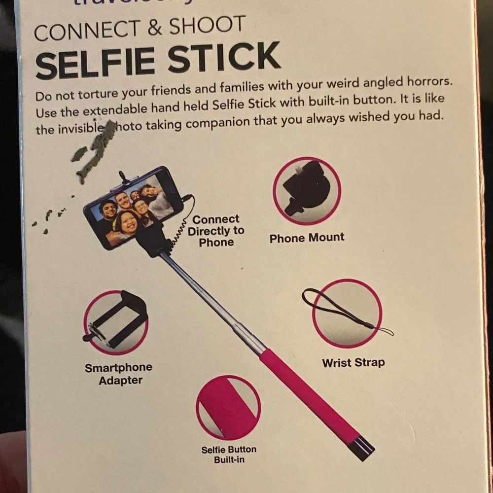 Polaroid Pink Connect & Shoot Selfie Stick